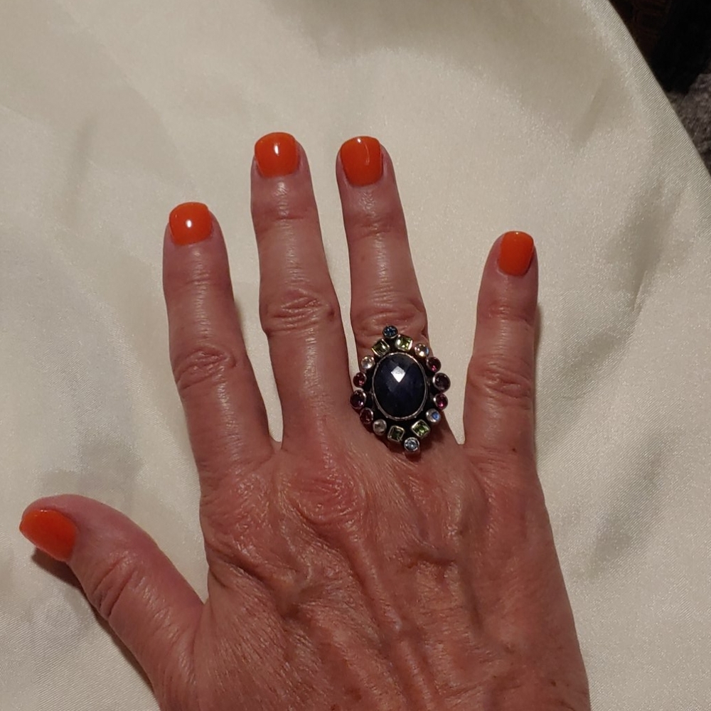 Nicky Butler 925 SS multi gemstone ring - Picture 7 of 7
